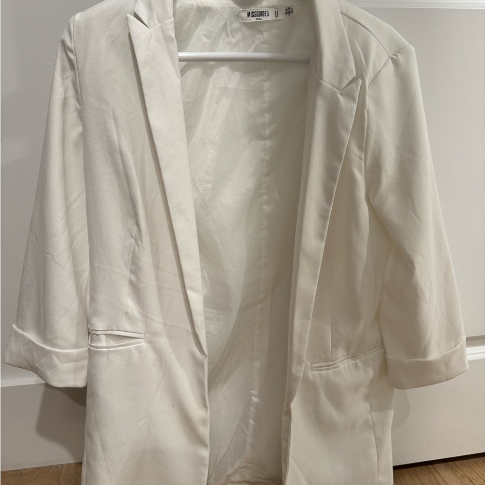Women's White Blazer Coat
